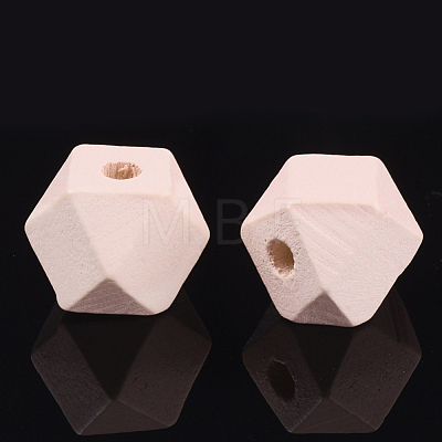 Painted Natural Wood Beads WOOD-S049-03B-09-1
