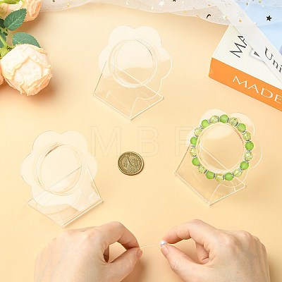 4Pcs Clear Acrylic Slant Back Single Bracelet Bangle Display Stands AC-FS5191-01B-1