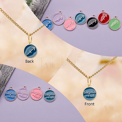 72Pcs 9 Colors Alloy Enamel Pendants ENAM-SZ0001-79A-05-1