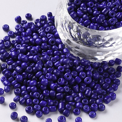 Baking Paint Glass Seed Beads SEED-S002-K6-1