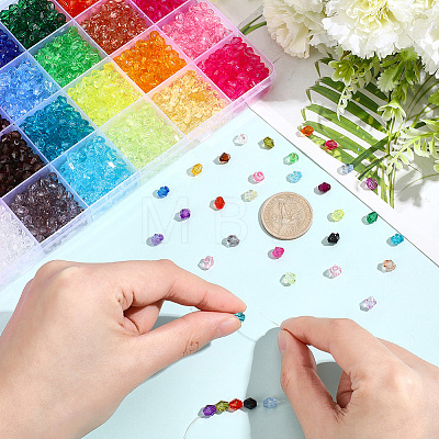 2380Pcs 28 Colors Transparent Acrylic Beads TACR-PA0001-34B-1