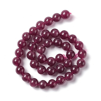 Natural Jade Imitation Garnet Beads Strands G-I334-02C-1