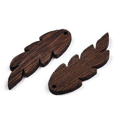 Natural Wenge Wood Pendants WOOD-T023-39-1