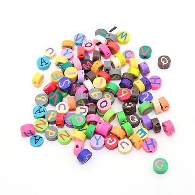 Handmade Polymer Clay Colours Beads CLAY-TAC0002-02B-1