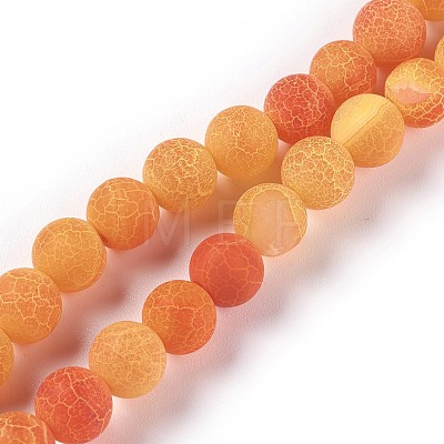 Natural Weathered Agate Beads Strands G-P414-A05-1