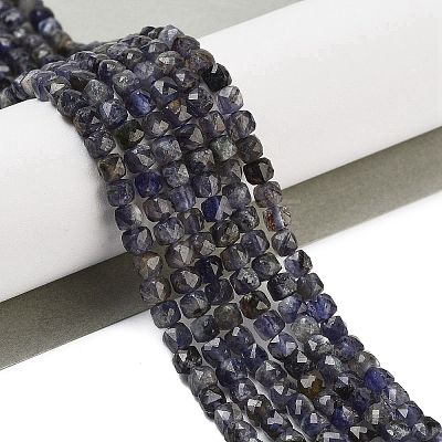 Natural Iolite Beads Strands G-H042-A52-02-1