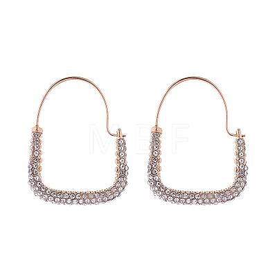 Alloy Rhinestone Hoop Earring PW-WGCB496-01-1