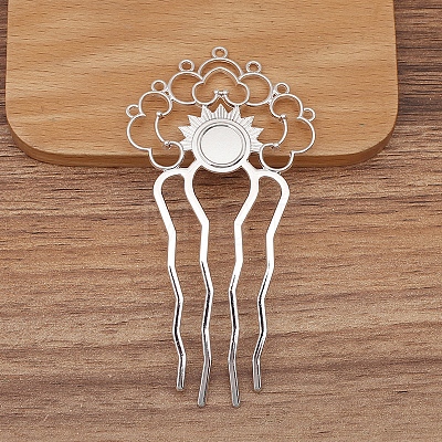 Alloy Hair Comb Findings PW-WG3438E-01-1