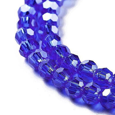 Electroplate Transparent Glass Beads Strands EGLA-A035-T4mm-A21-1