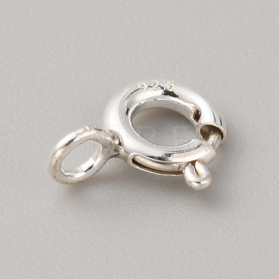 925 Sterling Silver Spring Ring Clasps STER-WH0008-16B-S-1