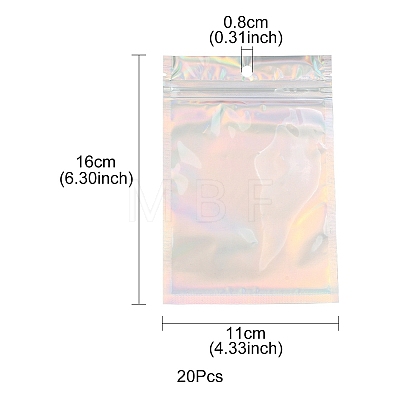 Rectangle Zip Lock Plastic Laser Bags OPP-YW0001-03C-1