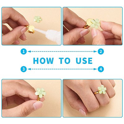 DIY Flower Earring & Finger Rings Making Kit DIY-SZ0008-48-1