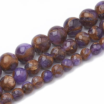 Natural Chalcedony Beads Strands G-S333-6mm-014A-1
