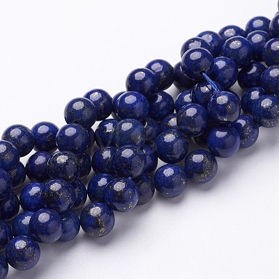 Dyed Grade A Natural Lapis Lazuli Beads X1-GSR8mmC123-1