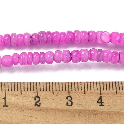 Dyed Natural Freshwater Shell Beads Strands BSHE-G039-07L-1