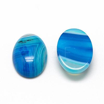 Natural Striped Agate/Banded Agate Cabochons G-R415-18x25-12-1