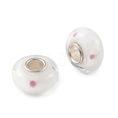 Lampwork & Brass Core European Beads LAMP-P019-01P-23-1