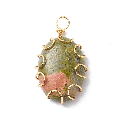 Synthetic & Natural Gemstone Pendant PALLOY-JF01917-1