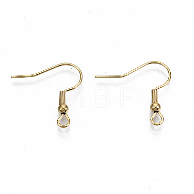 304 Stainless Steel Earring Hooks X-STAS-S111-001G-NR-1