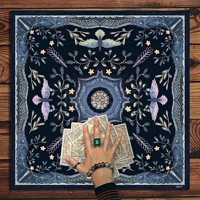 Polyester Tarot Tablecloth for Divination PW-WG9B02D-01-1