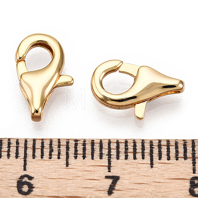 Brass Lobster Claw Clasps KK-N254-08G-1