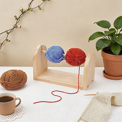 Wooden Yarn Skein Spinner TOOL-WH0166-062A-1