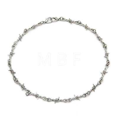 Alloy Barbed Wire Link Chain Necklaces FS-WG27EAE-01-1