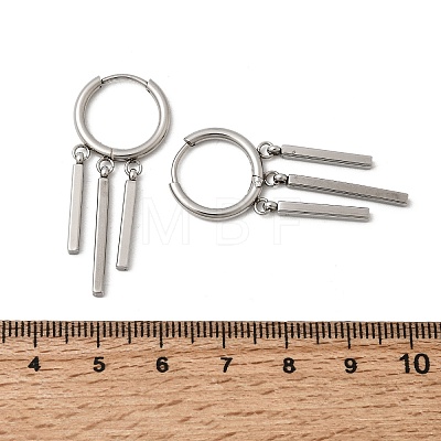 Stick 304 Stainless Steel Chandelier Earrings EJEW-L309-02A-P-1