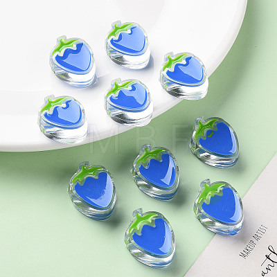 Transparent Enamel Acrylic Beads TACR-S155-003K-1