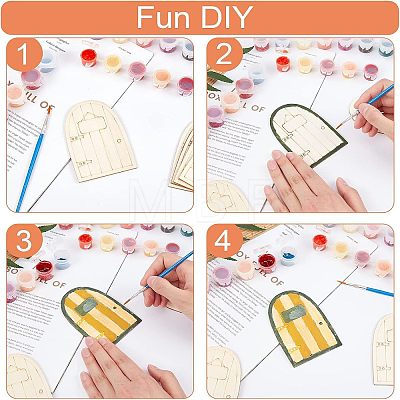 Wooden Fairy Door Decoration WOOD-NB0001-64C-1