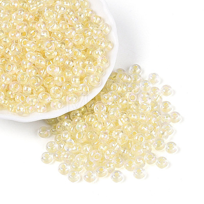 FGB Inside Colours Transparent Glass Seed Beads SEED-T009-01H-1
