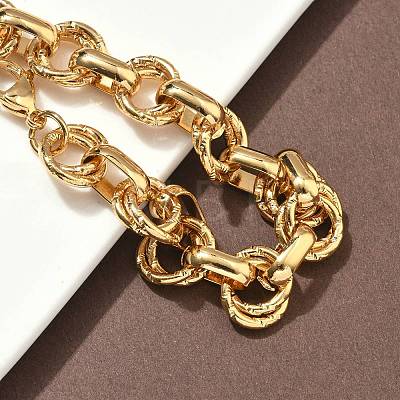 304 Stainless Steel Rolo Chain Bracelets for Women BJEW-S176-01G-C-1