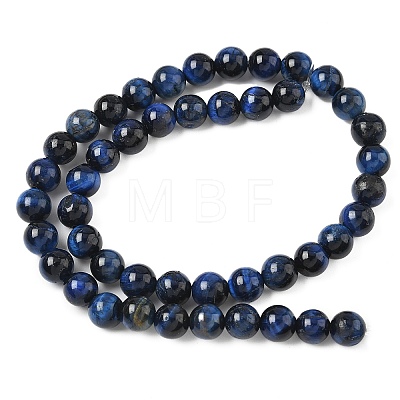 Grade B Natural Tiger Eye Beads Strands G-F591-18-8mm-01-1