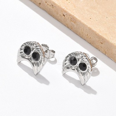 304 Stainless Steel Stud Earrings EJEW-F361-02P-1