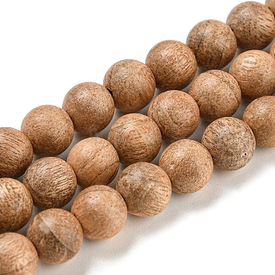 Natural Wood Beads Strands WOOD-F008-05-A-1