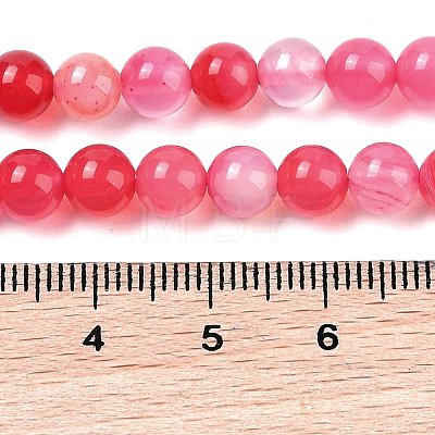 Natural Striped Agate/Banded Agate Beads Strands G-Z060-A01-A15-1