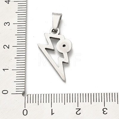 304 Stainless Steel Pendants STAS-Q343-03B-P-1