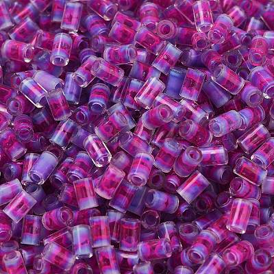 Two Tone Inside Colours Transparent Glass Seed Beads SEED-C004-05H-1