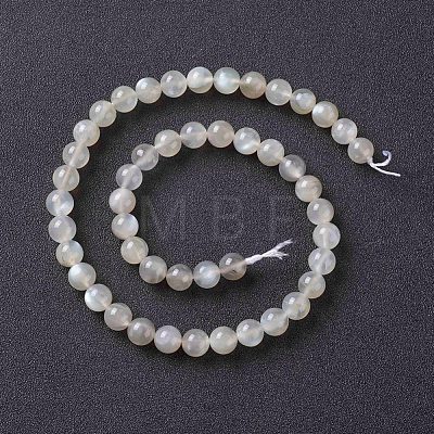 Natural White Moonstone Beads Strands G-I268-A-8mm-1