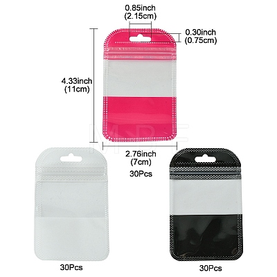 30Pcs Plastic Packaging Zip Lock Bags OPP-FS0001-08C-1