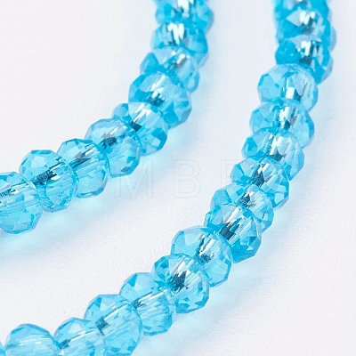 Transparent Glass Beads Strands X-GLAA-R135-2mm-08-1