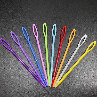 90Pcs Plastic Sewing Needles PW-WGA98C9-01-1