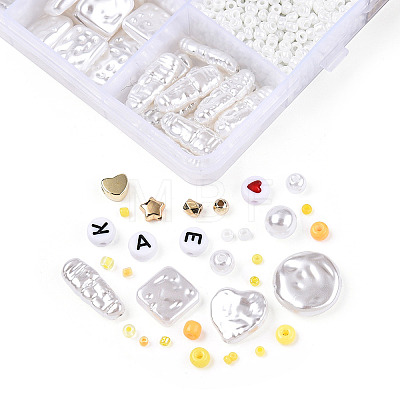 DIY 24 Style Acrylic & ABS Beads Jewelry Making Finding Kit DIY-NB0012-02I-1