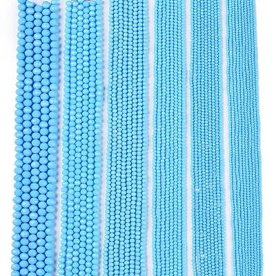 Opaque Solid Color Imitation Jade Glass Beads Strands EGLA-A044-P8mm-D08-1