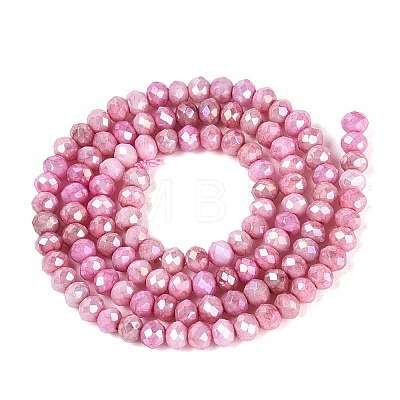 Anti-Tarnish Electroplate Rondelle Glass Beads Strands EGLA-T021-3mm-17-14-1