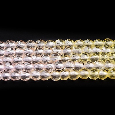 Transparent Gradient Color Glass Beads Strands GLAA-G101-2mm-17-1