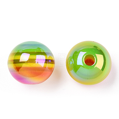 Stripe Resin Beads RESI-B014-01B-09-1