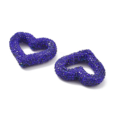 Heart Shape Polymer Clay Rhinestone Beads CLAY-NH0001-09A-15-1