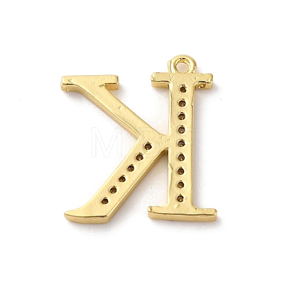 Rack Plating Brass Micro Pave Cubic Zirconia Pendant KK-H449-76G-05-1