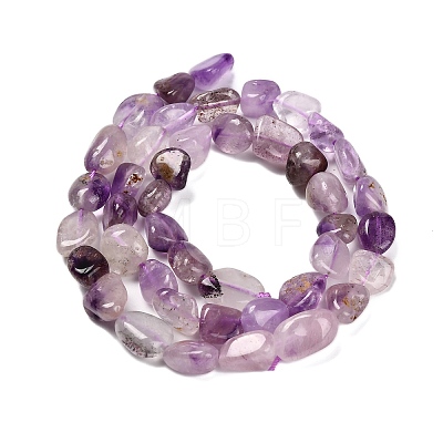 Natural Purple Rutilated Quartz Beads Strands G-P568-C08-01-1